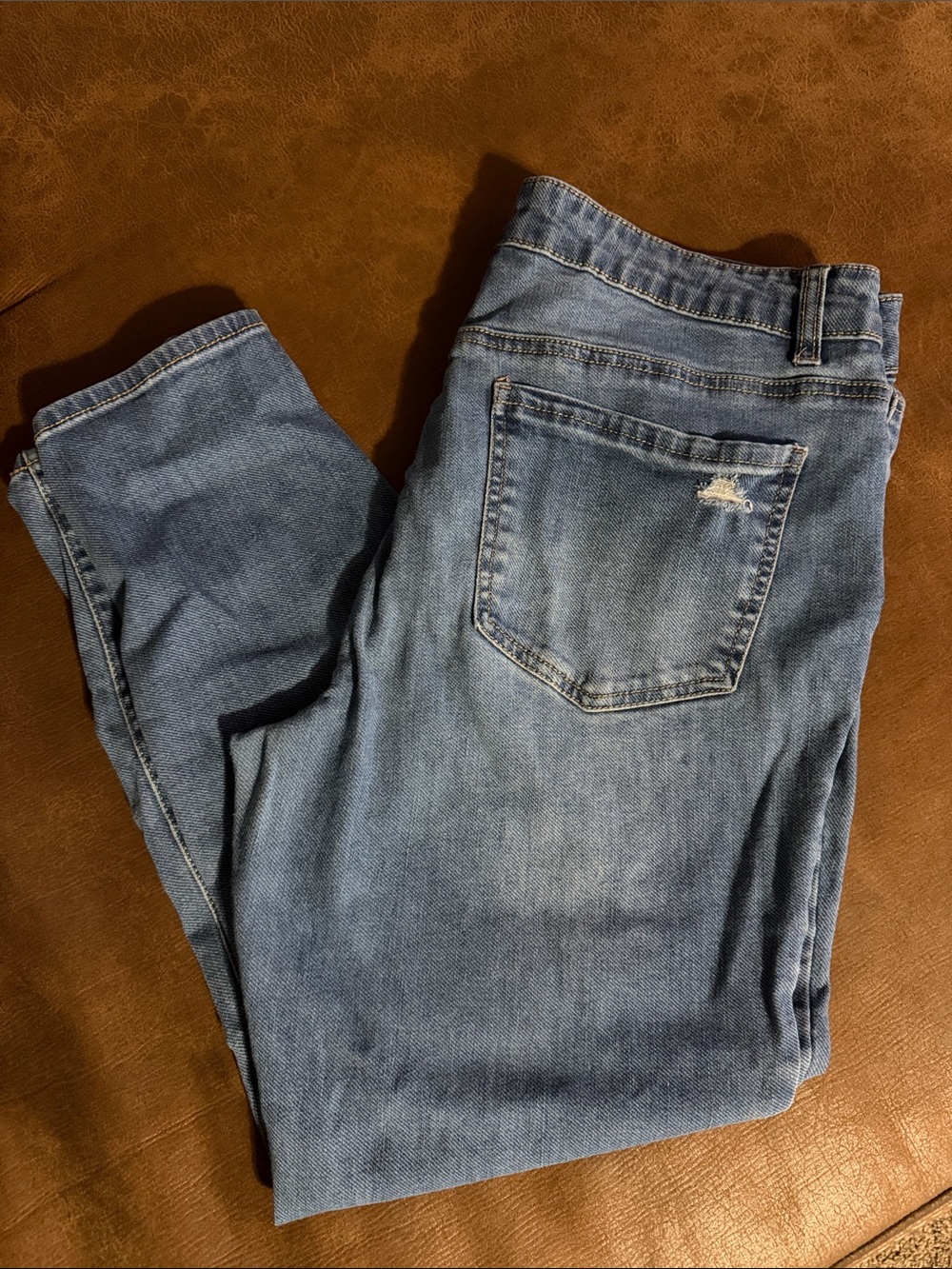 d. jeans Light Blue Ankle Crop Jeans